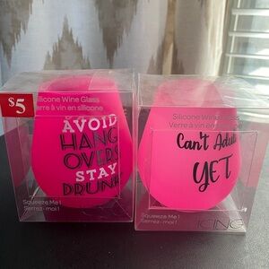 NWT Silicone Wine Glasses